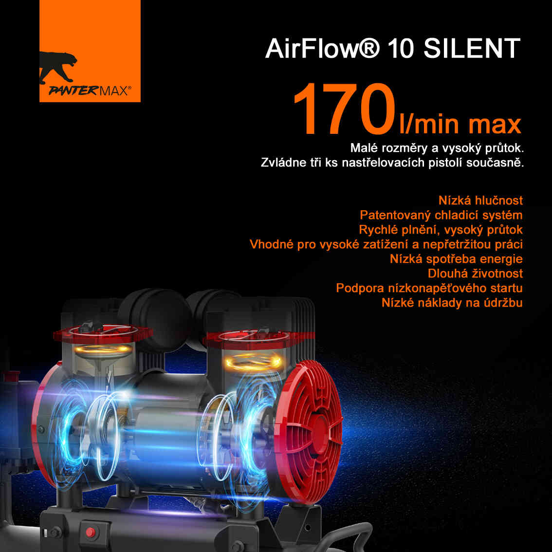 Kompresor PANTERMAX Air Flow 10 Silent URL adresa